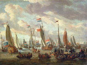 El Zar Pedro I visitando Inglaterra en enero de 1698